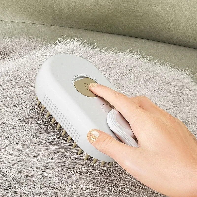 Cat Dog Electric Spray Massage Soothing Comb Single Button Spray Anti Loose Hair Comb Bathing Deshedding Brush Design Efficient