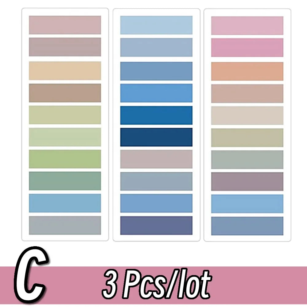 2400S Transparent Colorful Index Creative Memo Pads Office School Stationery Self-Adhesive Stickers Sticky Note Pads