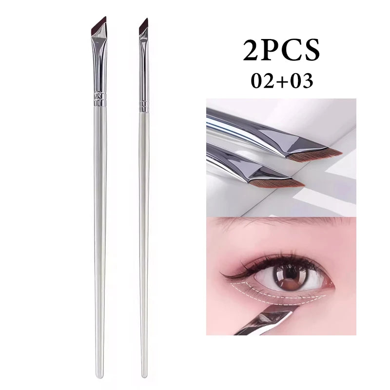 Sickle Eyeliner Brush Diagonal Eyebrow Brushes Blade Brush Undereyelid To Sleeping Silkworm Detail Brush Ultra-thin Makeup Tools