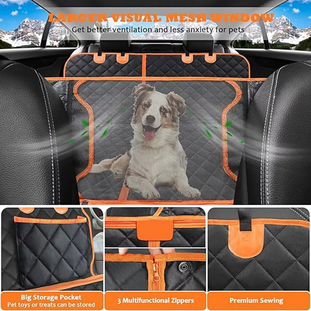Car Dog Seat Cover for Back Seat Waterproof Auto Rear Pet Seat Protector Mat Nonslip Universal Safety Carrier For Outing Dogs
