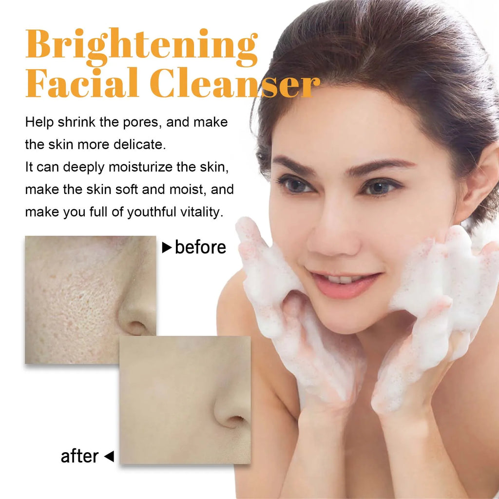 Turmeric Cleanser Face Wash Kojic Acid Exfoliating Deeply Cleanses Skin Maintains Water Oil Balance Remove Dirt Oil Control