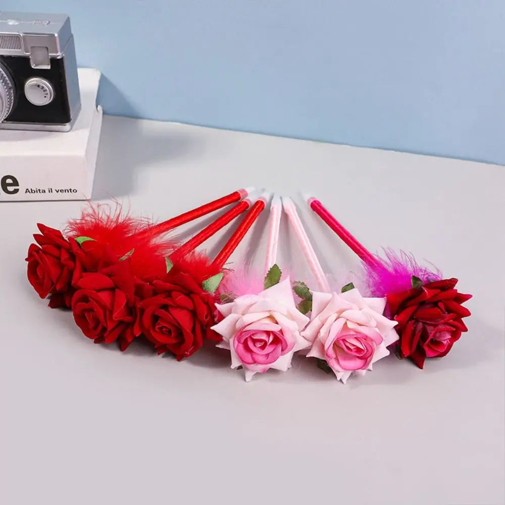 Cute Kawaii Rose Flower Ballpoint Pen Office School Supplies Stationery Creative Sweet Pretty Lovely Pen
