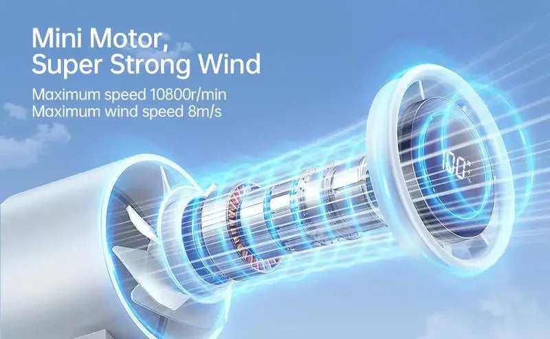 3-in-1 Fan, 5-speed, 3600mAh Rechargeable Lithium Battery, USB Charging, Travel Mini Fan