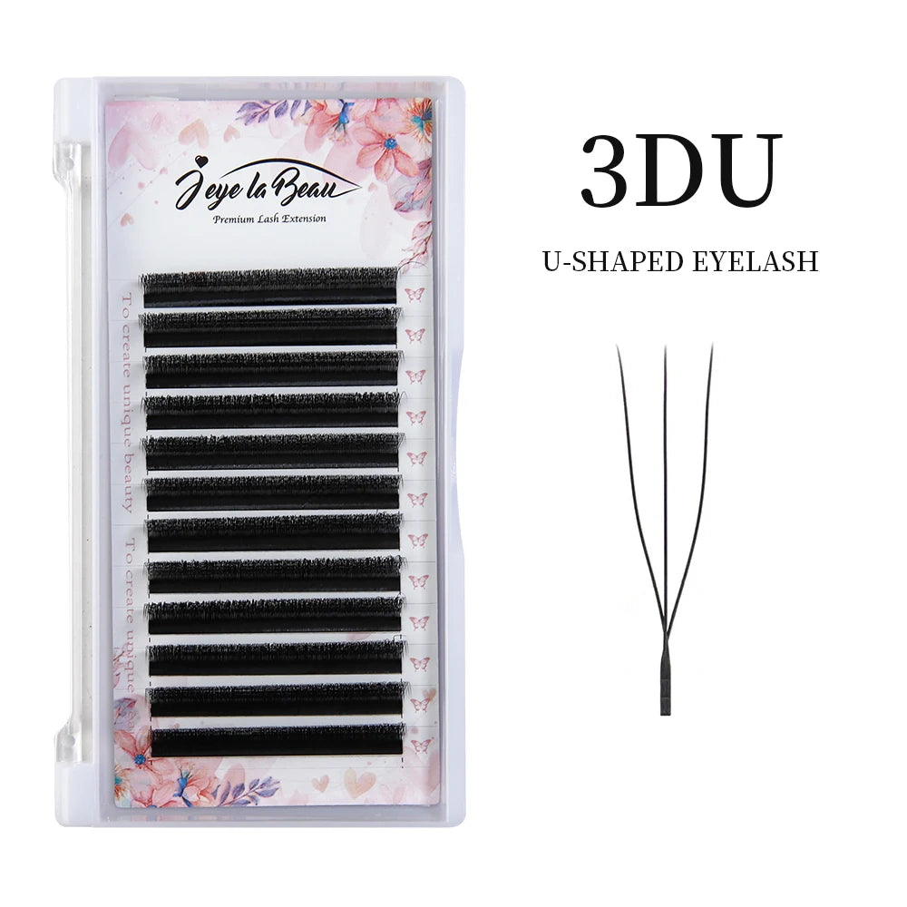Goddess U Shaped YY 3D 4D 5D Eyelashes Extension Handmade Premium Soft Premade Fan U Lashes Beauty Makeup W Bloom Lashes
