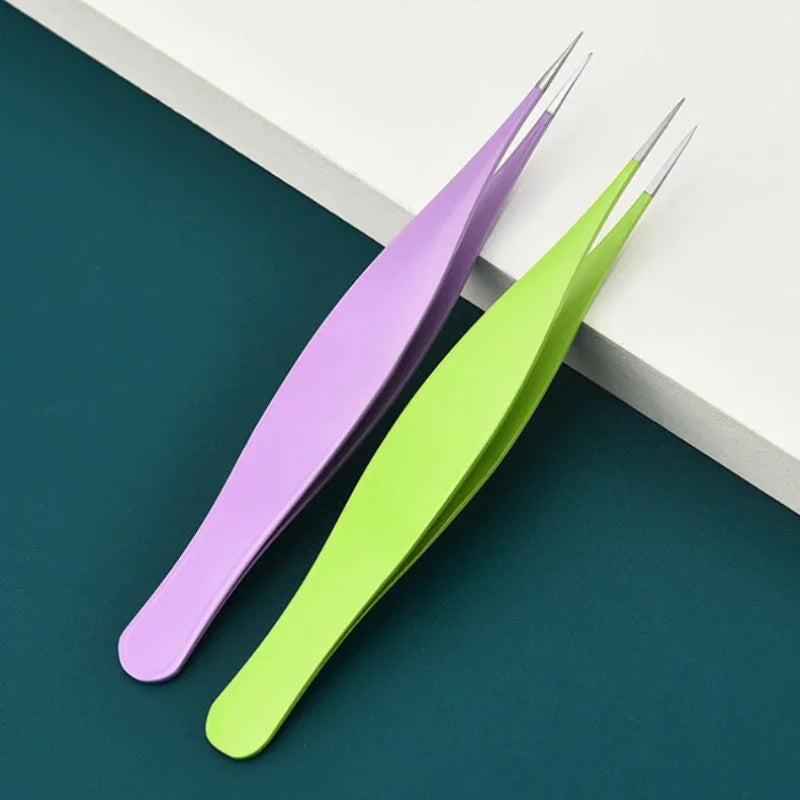 New Super Pointed Acne Clip Acne Needle Grafting Eyelash Clip Blackhead Clip Fake Eyelash Tweezers Feauty Tool  Lash Tweezers