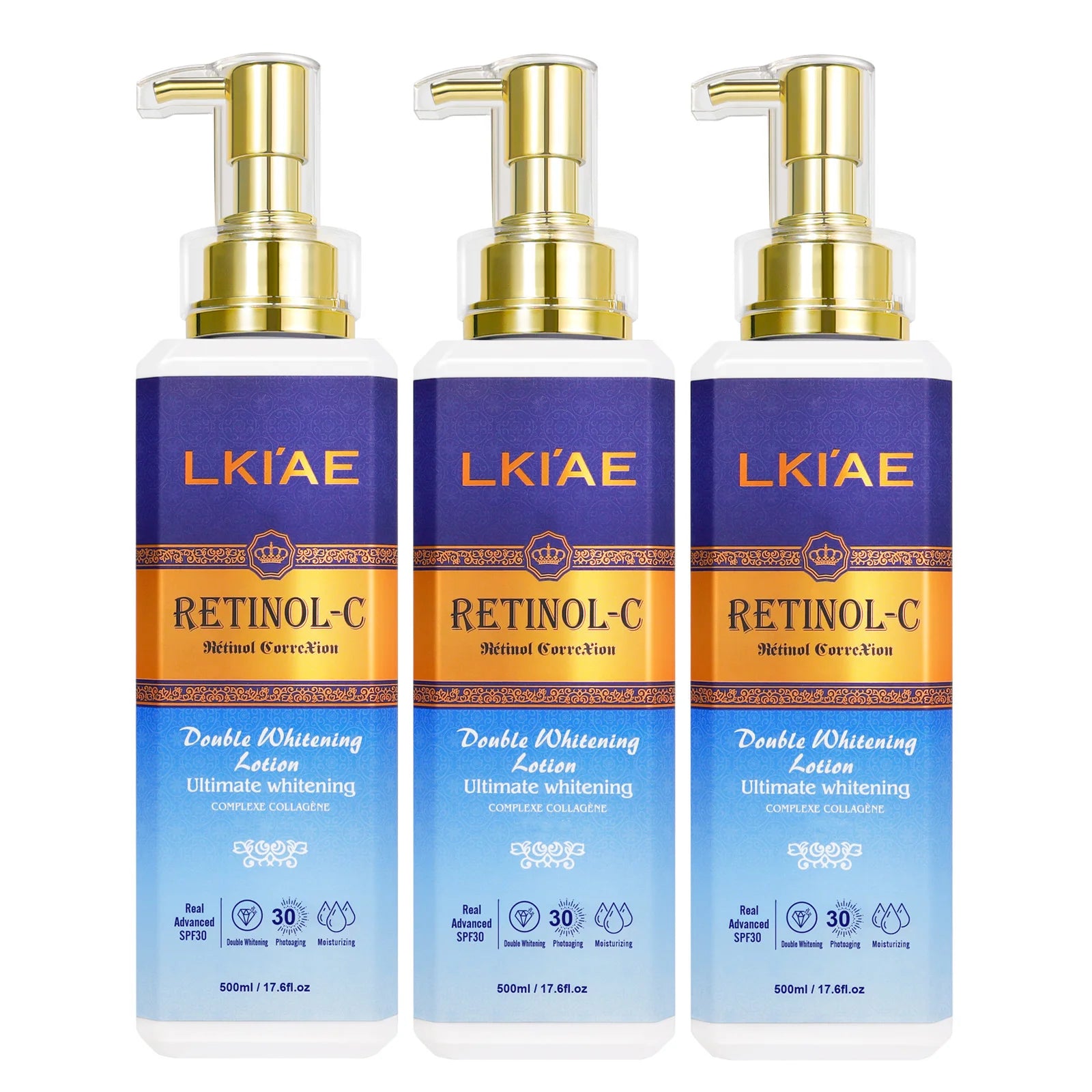 LKIAE Retinol Whitening Skin Care Set, Moisturizing, Reduce Wrinkles, Fine Lines, Dark Spots, With Collagen, Snail Extract