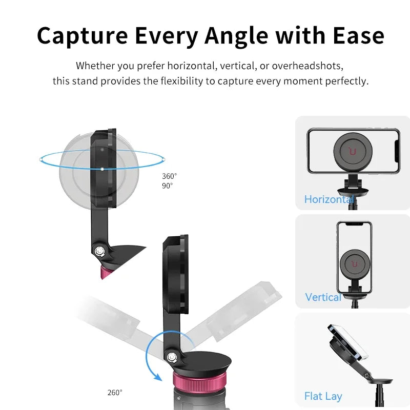 Ulanzi MT-84 1.53M Magsafe Selfie Stick Tripod Stand Bluetooth Remote Phone Extension Tripod for IPhone 16 15 LiveStreaming Vlog