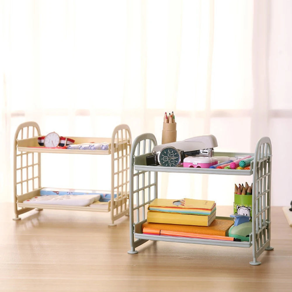 High Appearance Horizontal Desktop Storage Shelf Simple Multi-storey Dormitory Storage Shelf Computer Office Available