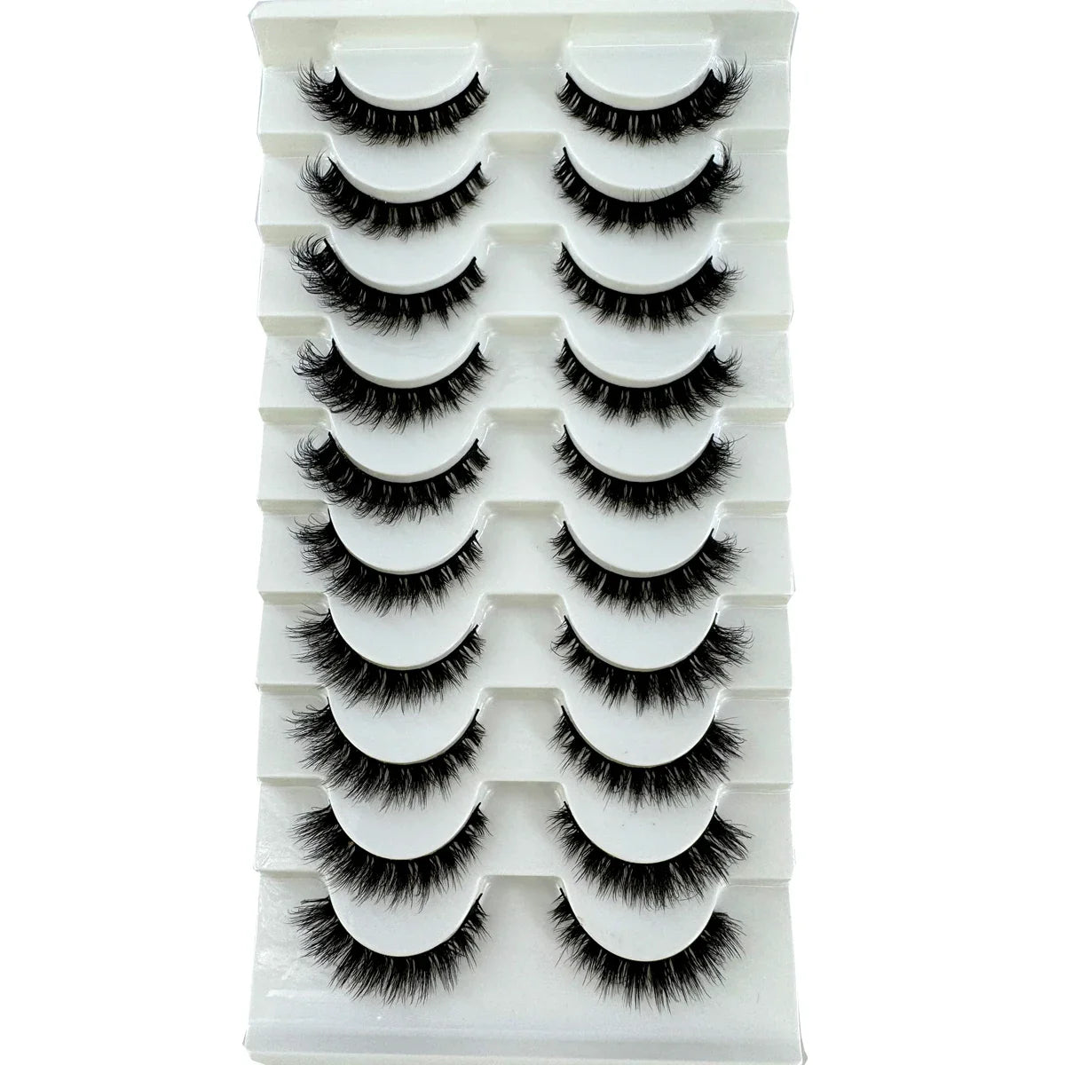 New Cat Eye Artificial Mink Eyelash 3D Curling Natural and Realistic Messy Tail Eye Extended Soft Eyelash