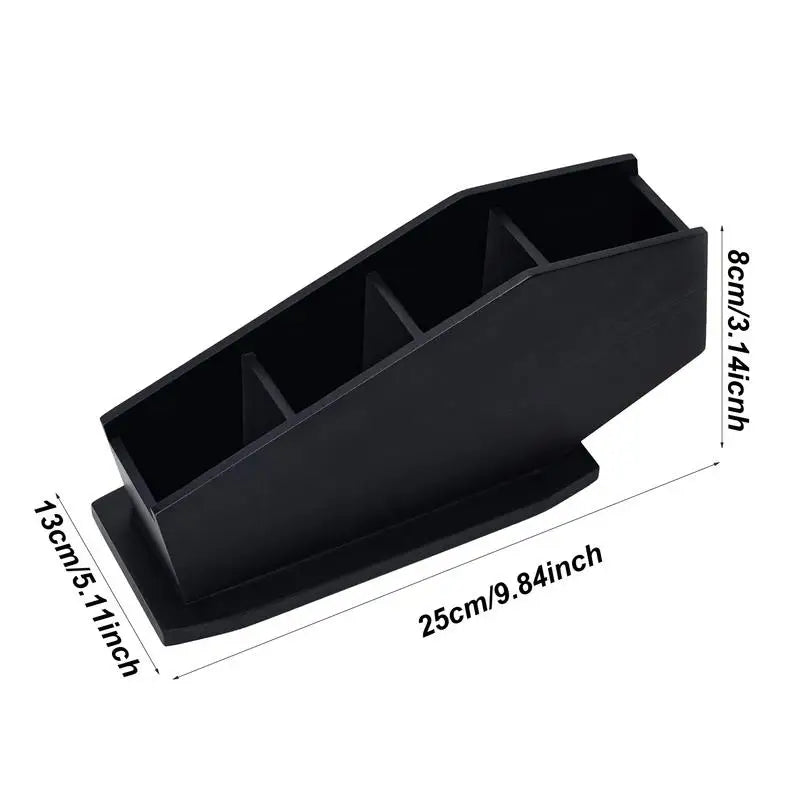 Day Night Cosmetic Brush Organizer Gothic Wooden Coffin Makeup Holder Cosmetic Storage Spooky Compartment Pen Holder
