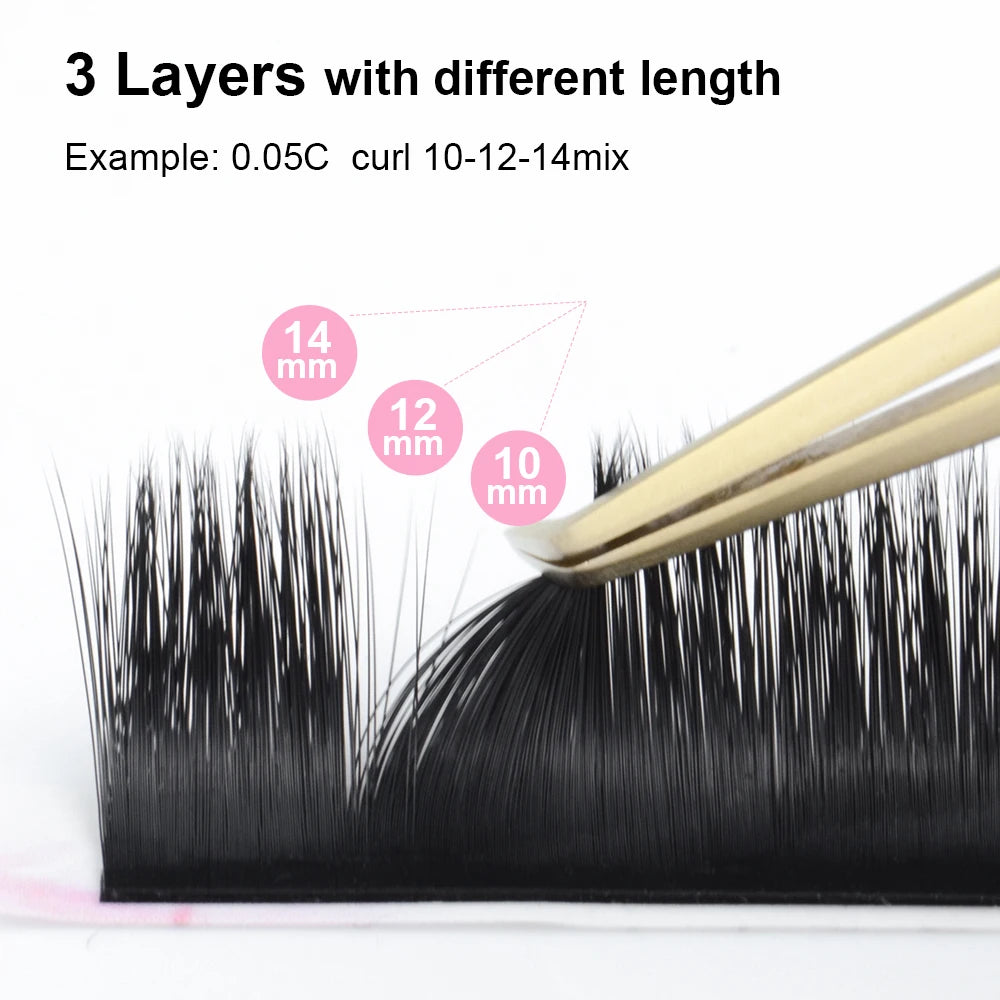 NAGARAKU Autofan False Eyelashes Easy Fanning Lashes Autofloracion Fan Russian Volume Bloom Autofan Extension Make Up Tools