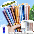 30Pcs Erasable Gel Pen Set 10 Pens 20 Refills 0.5mm Blue Ink with Eraser for School Office Writing Note Taking Gift
