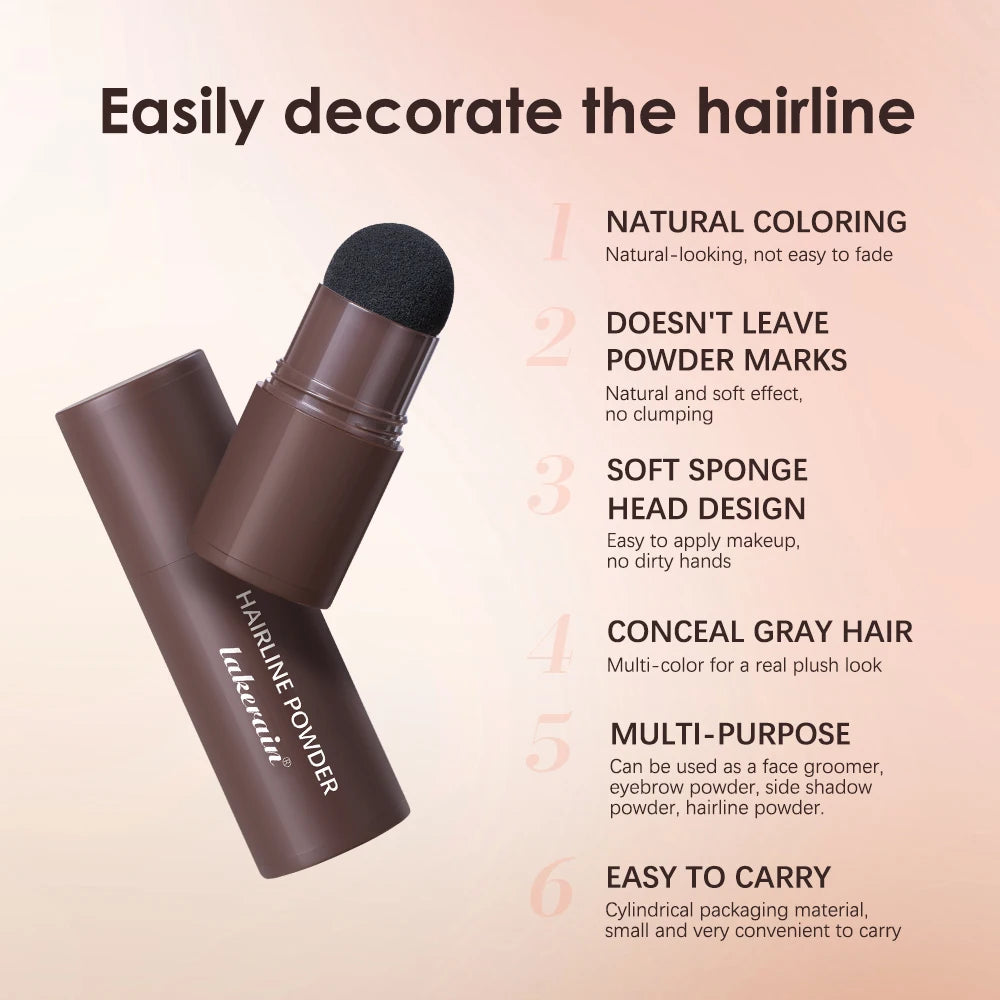 Hairline Shadow Powder Hair Waterproof Hairline Root Cover Up Natural Black Brown Eyebrow Contour Stick Repair Fill in Hair Tool