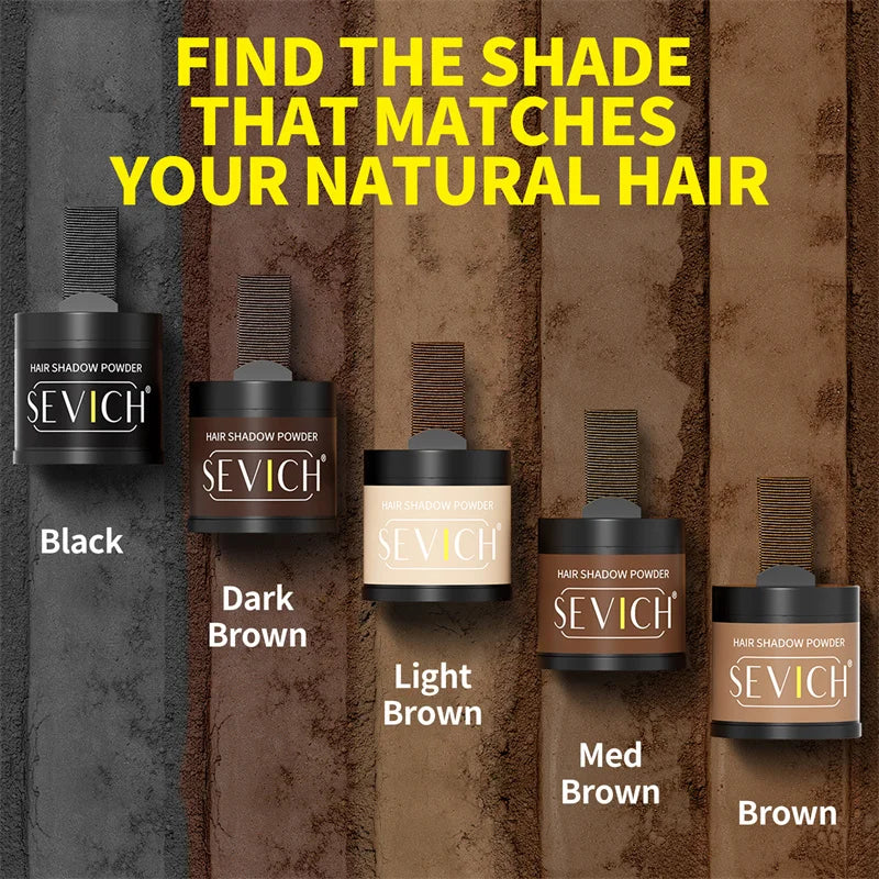 10g SEVICH Hairline Powder Hair Root Cover Up Waterproof Instant Modified Repair Hair Shadow Powder Makeup Hair Concealer 5color