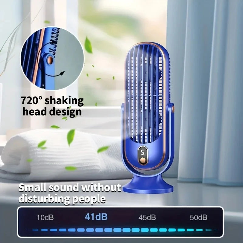 New Upgraded Large Battery Dual Motor Portable Fashion Desk Fan, Office, Travel, Camping, Outdoor RV Portable USB Fan air conditioner bladeless fan