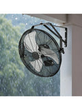 18 Inch Industrial Wall Mount Fan, High Velocity 4000 CFM Indoor Fan With 3 Speeds, Powerful Motor Garage Wall Fan With Aluminum Blades For Workshop, Warehouse, Greenhouse, Commercial
