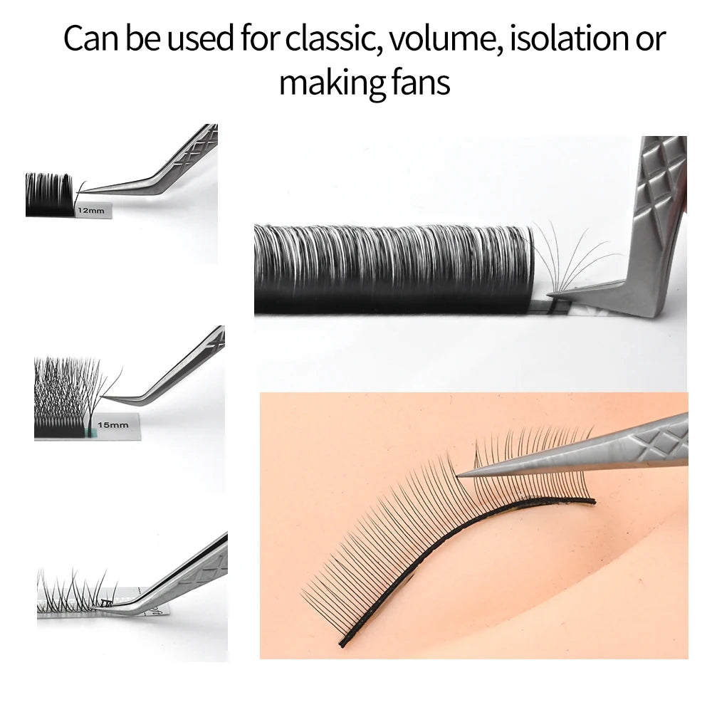Eyelash extension tweezer volume precise luxury diamond grip 420 stainless steel high quality eyebrow from nagaraku makeup