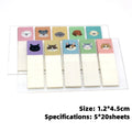 100Sheets Cute Cartoon Cat Dog Tabs Index Waterproof Self Adhesive Memo Pad Sticky Notes Bookmark Stationery School Supplies