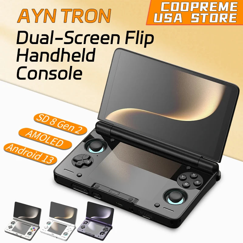 AYN Thor 6'' OLED Dual Screen Gaming Handheld Qualcomm Snapdragon CPU Android13 6000mAh Battery Hall Stick Game Console