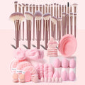 68PCS Makeup Tools：30PCS Makeup brush set+8PCS Makeup Tools+12PCS Makeup Sponges+18PCS Powder Puffs