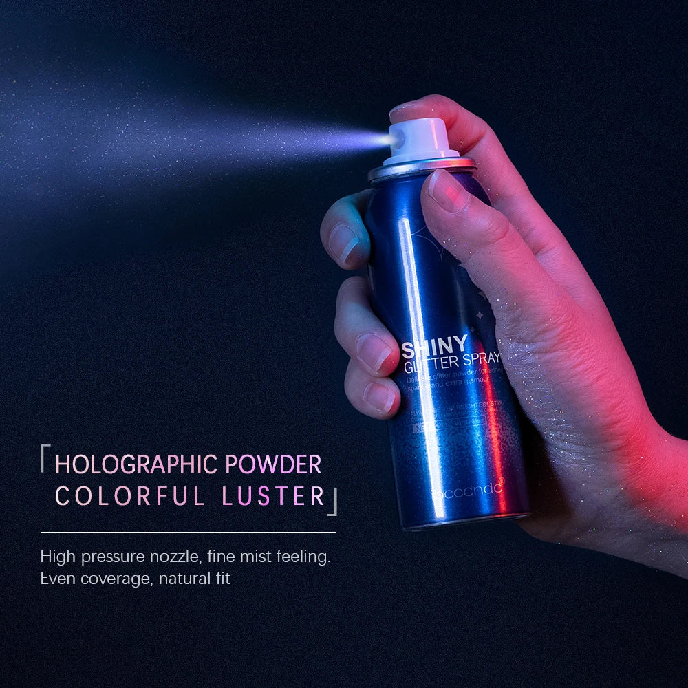 Makeup Glitter Spray Instantly Enhancing Radiance Emit Charming Radiance Quick Drying Brightening Waterproof Party Glitter Spray