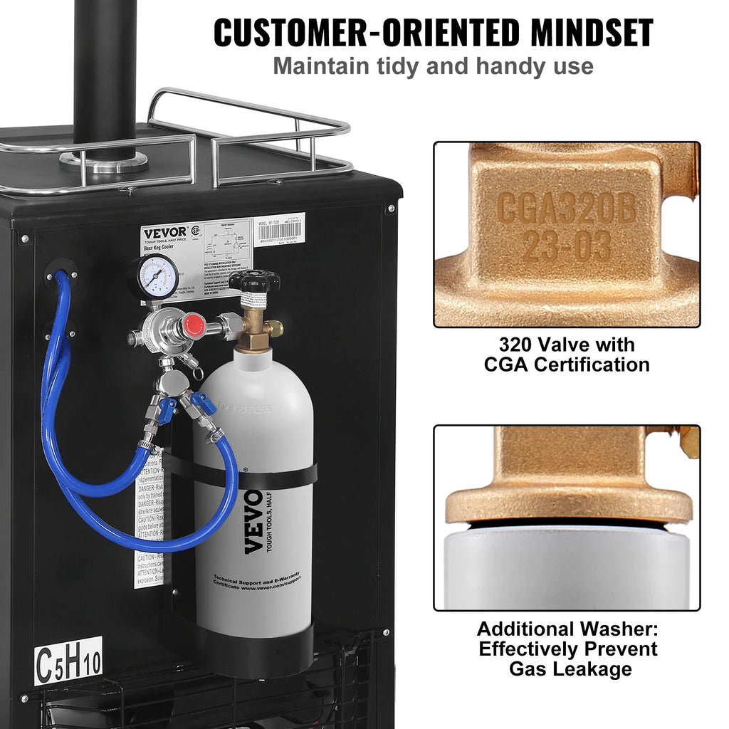 SucceBuy 5 Lbs CO2 Tank Aluminum Gas Cylinder Brand New CO2 Cylinder with Gray Spray Coating CO2 Tank with CGA320 Valve