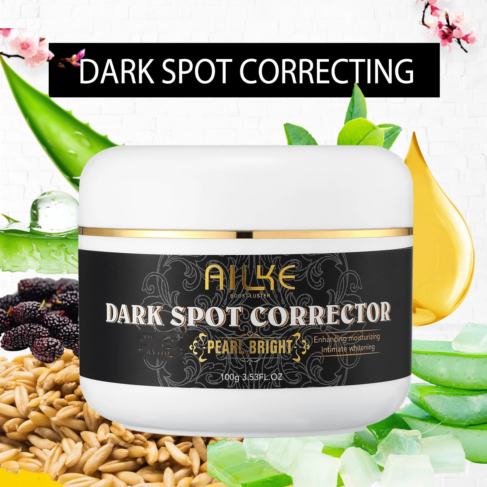 AILKE Whitening Skin Care Kit With Collagen, Natural Carotene, Moisturize, Reduce Dark Spots, Lightening, For All Skin Types