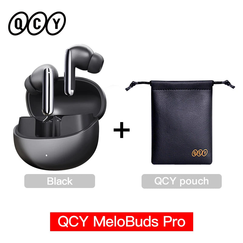 QCY MeloBuds Pro ANC Bluetooth 5.3 Earphones Wireless 46dB Hybrid ANC Hi-Res LDAC Earbuds 6 Mic Headphones 34H In-Ear Detection