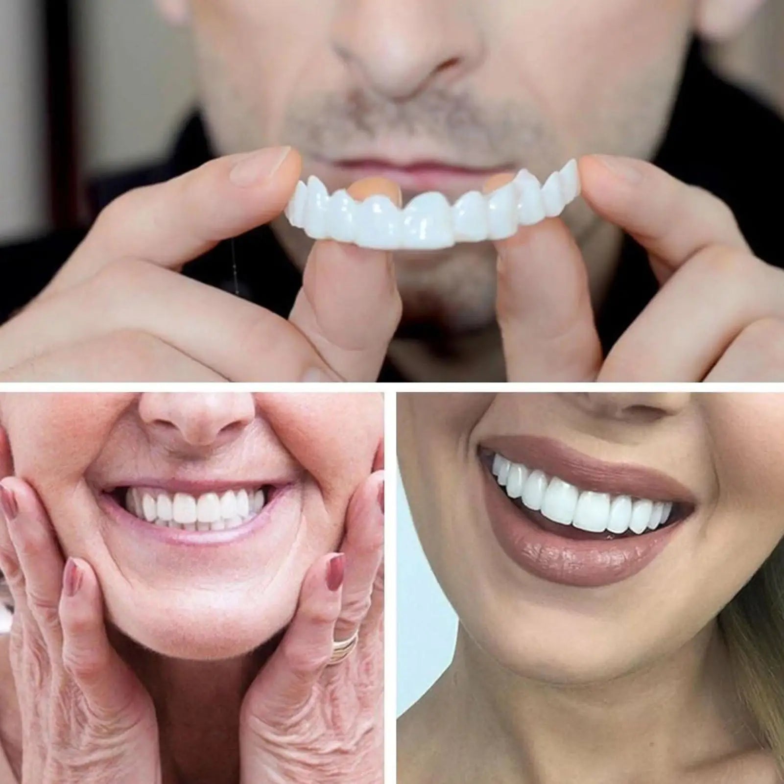 Tooth Veneers Unisex Teeth Veneer Upper Lower Veneers Temporary Smile Improver  Instant Confidence Smile Tools Beauty Tool