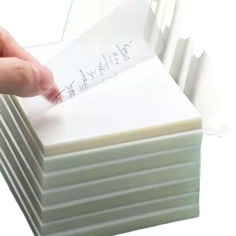 Waterproof PET Sticky Notes Transparent Creative Korean Ins Style Memo Pads for Study Office School Supplies