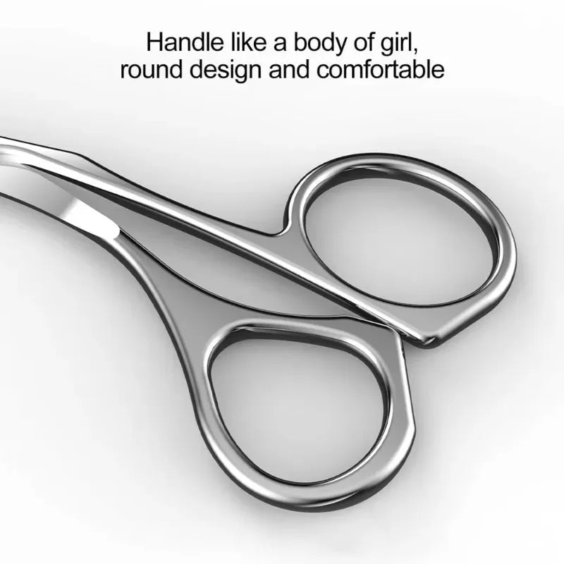 Stainless Steel Eyebrow Scissors with Eyebrow Comb Tweezers Makeup Scissors Eyebrow Trimming Knife Hair Remover Shaver Tool
