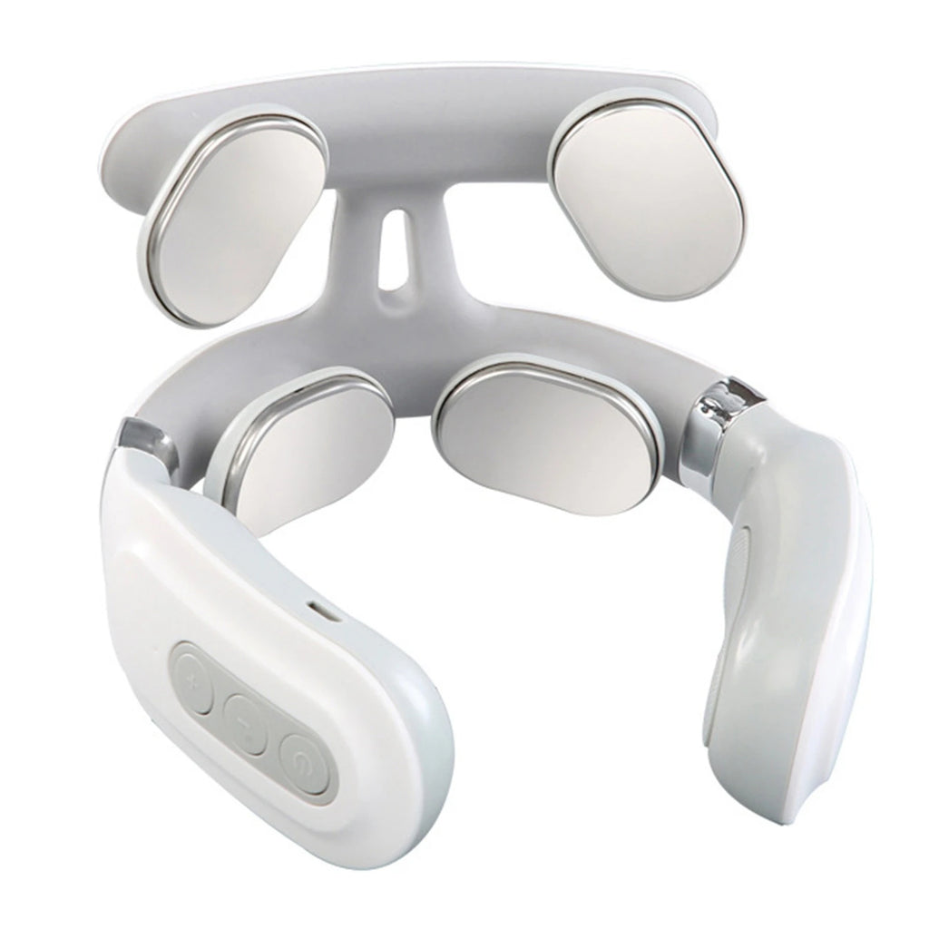 Neck Massage Machine 4 Head And Neck Protection Heating Machines Breathing Light Vibration Hot Compress Cervical Spine Machine