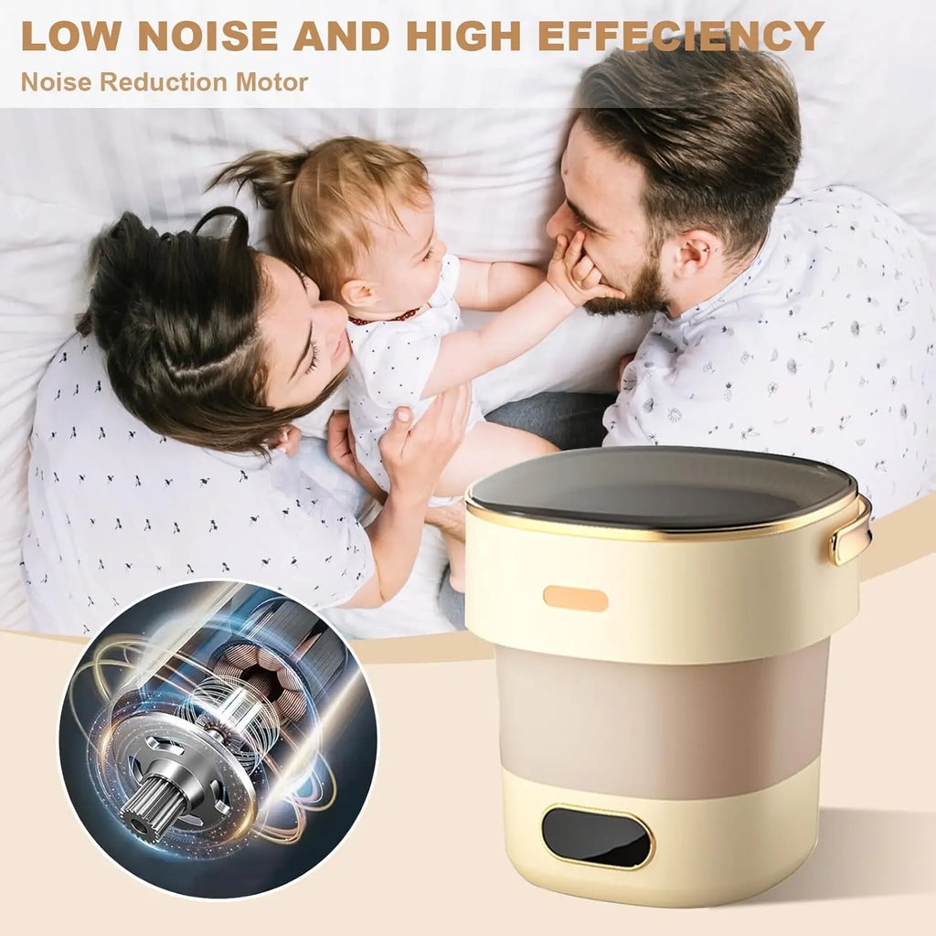 13L Portable Washing Machine for Underwear & Socks, Foldable Mini Washer with 3 Wash Modes and Spin Dryer, for RV and Travel
