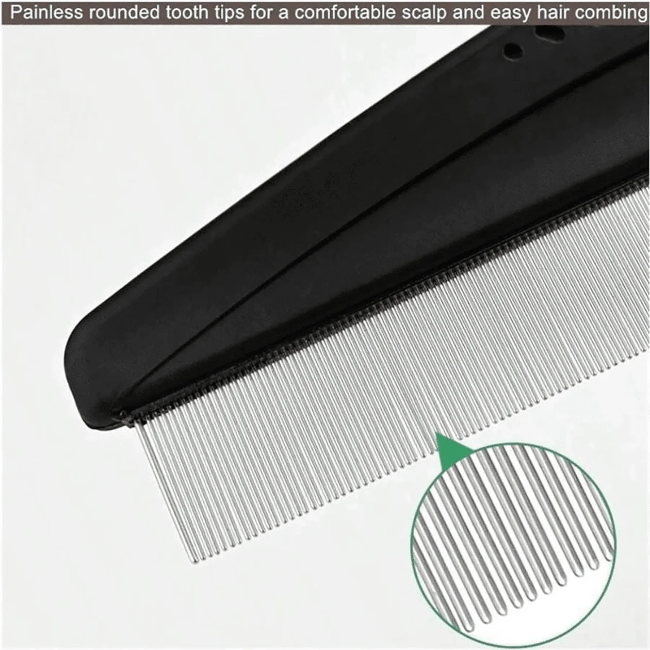 Head Lice Comb Stainless Fine Tooth Comb Professional Lice Nit Removal Hair Comb Multipurpose Dandruff Combs for Human Cat Dog