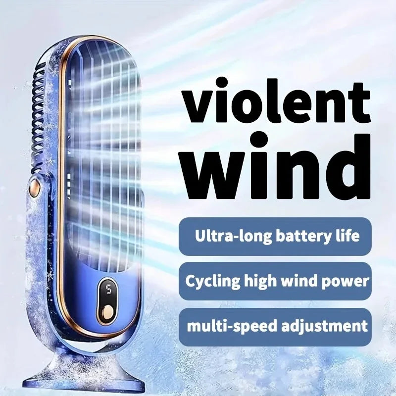 New Upgraded Large Battery Dual Motor Portable Fashion Desk Fan, Office, Travel, Camping, Outdoor RV Portable USB Fan air conditioner bladeless fan