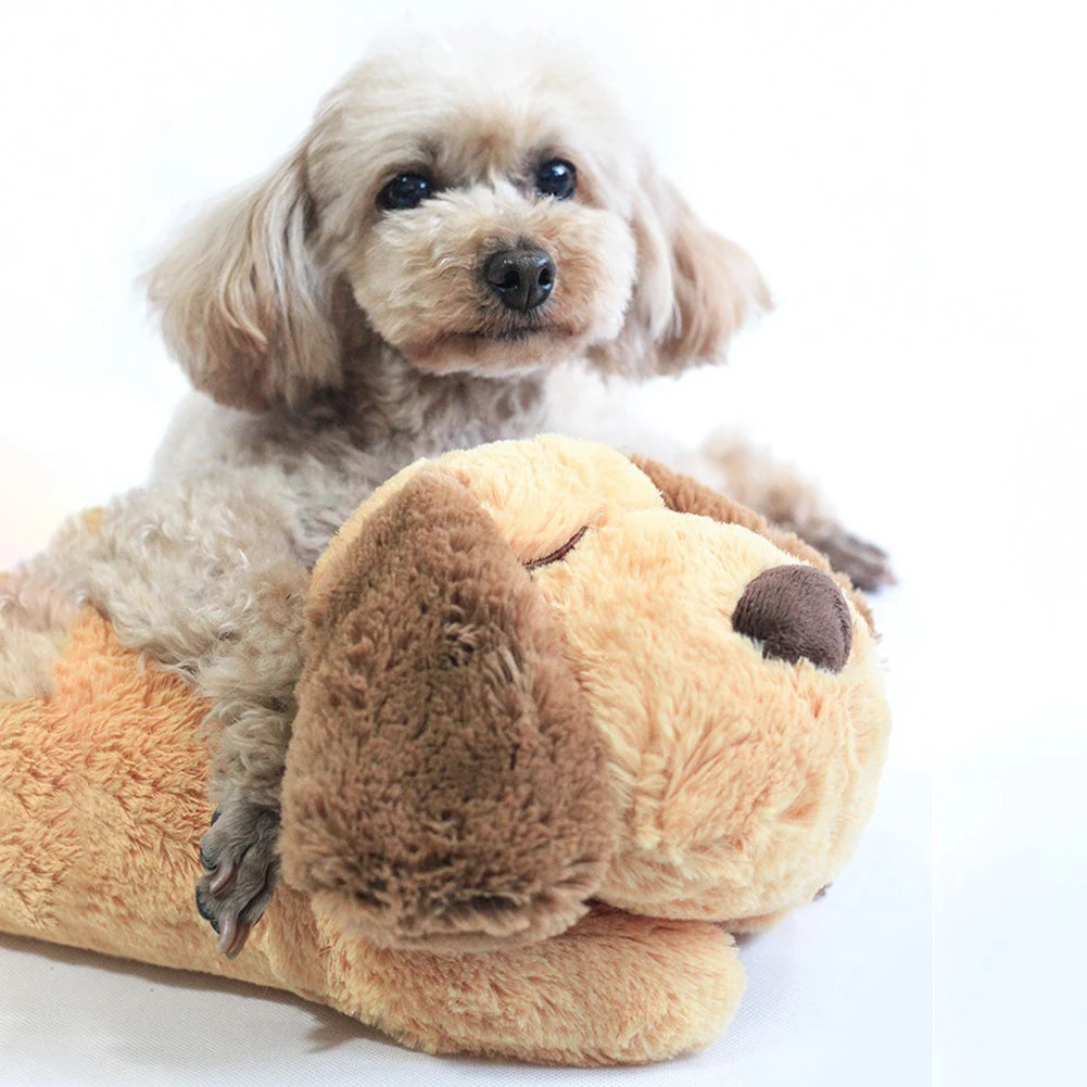 Heartbeat Puppy Behavioral Train Plush Toy Pet Soft Sleep Anxiety Reliver Doll