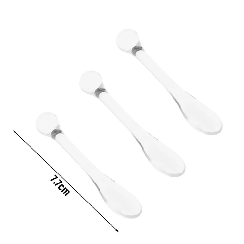 3pcs Acrylic Cosmetic Spatulas Scoop with Bottle Face Cream Mask Mud Mixing Spoon Beauty Tools Absorb Roller Facial Applicator