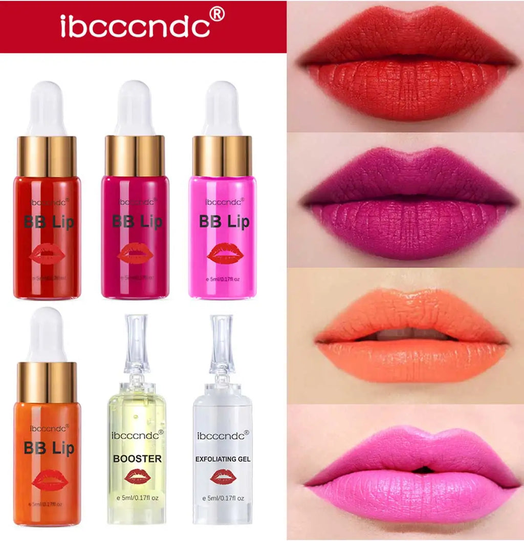 BB Lips Ampoule Serum Starter Set Semi-Permanent BB Lip Gloss Tinted Pigment Lasting Moisturizing For Lip Care Glow Free Shiping