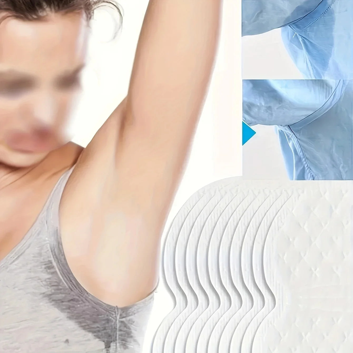 20/30/50/70/100PCS Underarm Sweat Pads, Washable Deodorant Shields, Sweat Absorbing Guards, Long-Lasting Fresh, Unisex Travel