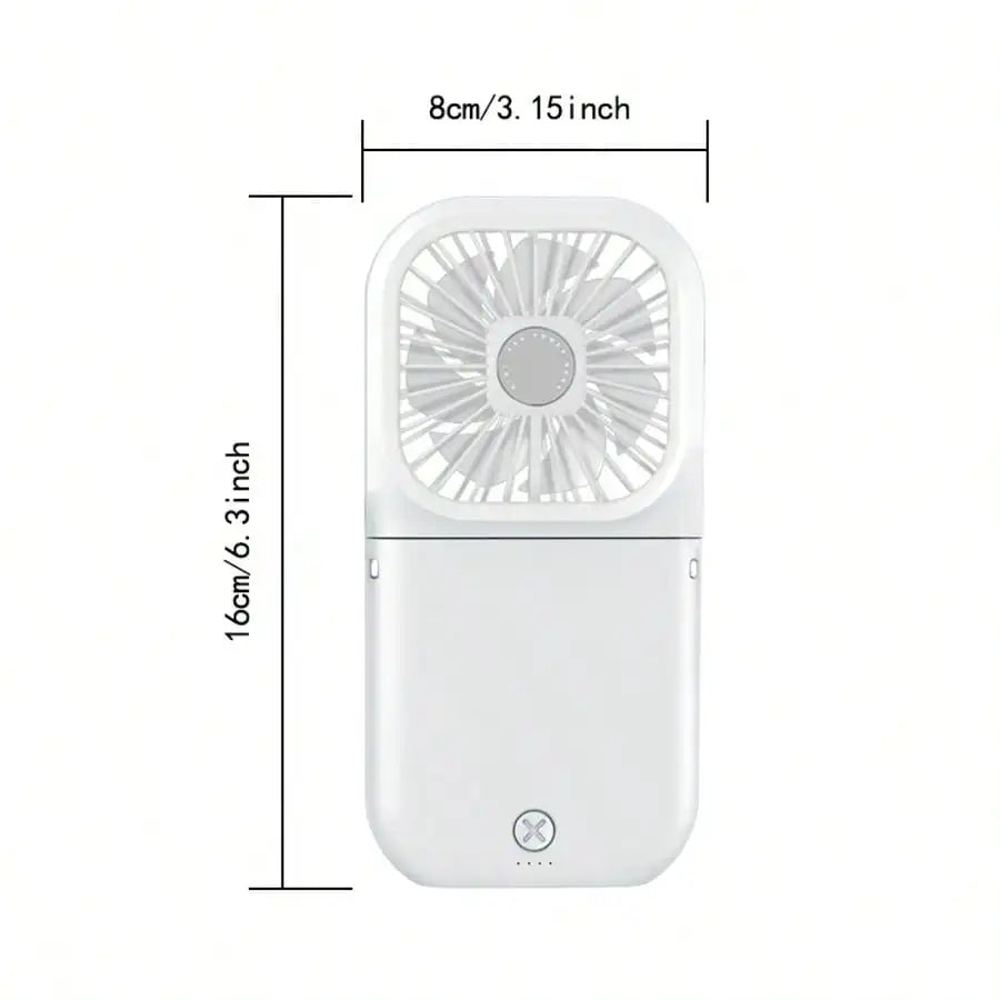Fashionable Handheld Digital Neck Fan, USB Rechargeable, Mini Fan, Portable Fan, USB Power Bank Fast Charging Desktop Foldable Small Electric Fan, Ideal Companion For Hot Summer