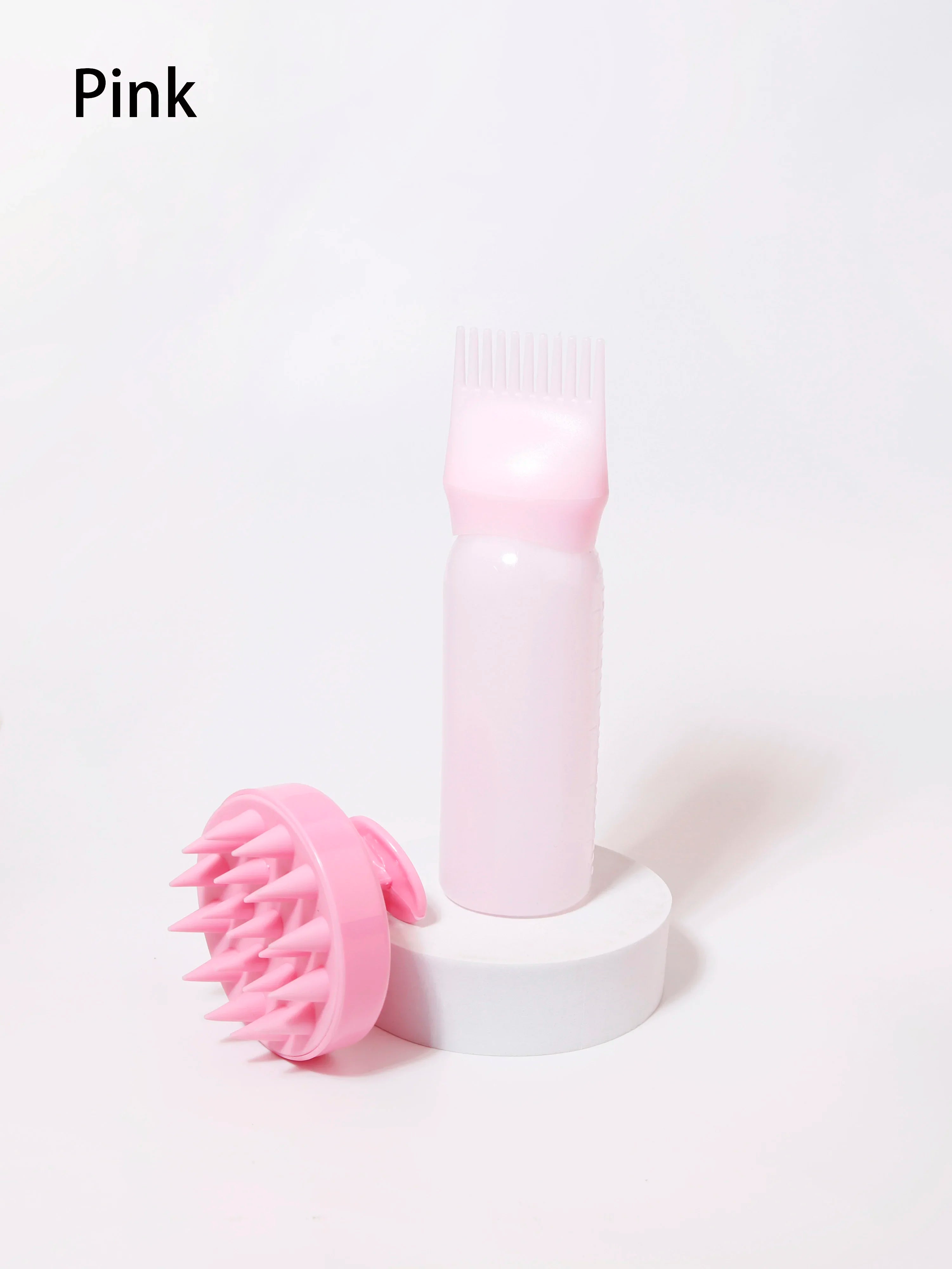 2-piece comb set, root comb application bottle, soft silicone hair brush, scalp exfoliation, massage, suitable for home salon