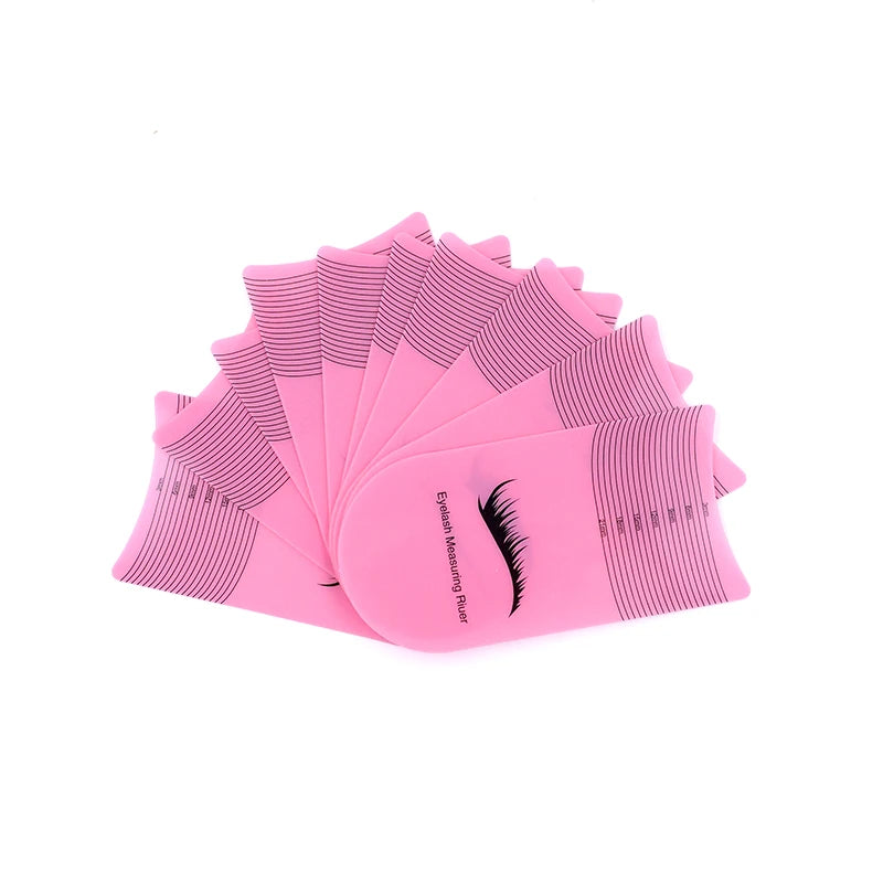 5/10PCS Eyelash Length Measuring Ruler Portable Eyebrow Soft Plastic Ruler Makeup Tool Eyelash Extension Growth Accessory