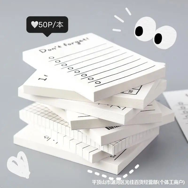 50 Sheets Line Mini Note Book Convenient Memo Pad List Time Sticky Note Schedule Planner Office School Supplies Stationery