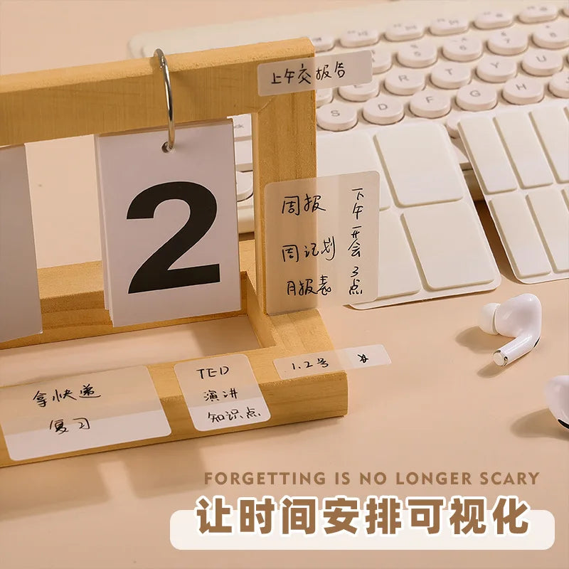 Index Sticker Small Card Waterproof Office Ins Wind Transparent Note White Index Mark Classification Index Sticker Card