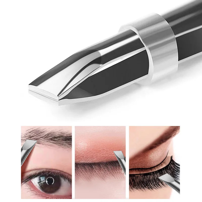 Stainless Steel Precision Tweezers Multi Functional Slant Tip Tool for Eyebrow Beard Facial Hair Removal Unisex Daily Grooming Accessory