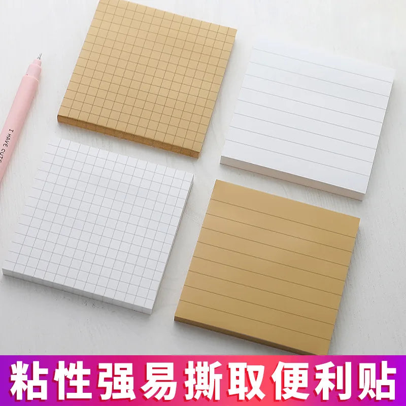 1PC Ins Kawaii Notes Strong Stickiness Blank Note Book Horizontal Note Book Korean Cute Note Paper  Office Accessories