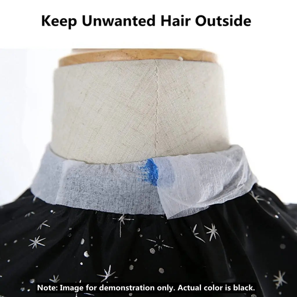 Barber Professional Black Neck Paper Barber Disposable Tissue Collar Tapes Salon Hairdressing Necks Covering Tools Accessories