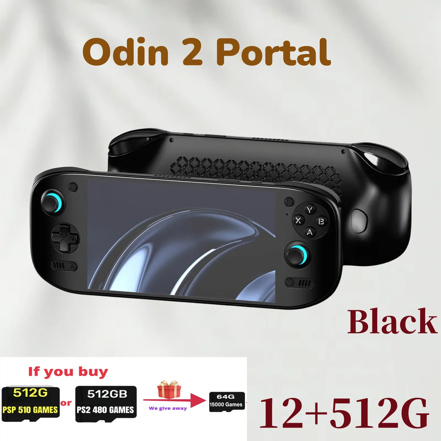 AYN Odin 2 Portal Retro Handheld Game  Video Player Console 7 Inch 120HZ Screen Android 13 Bluetooth  8G+128G 512G PSP PS2 Gift