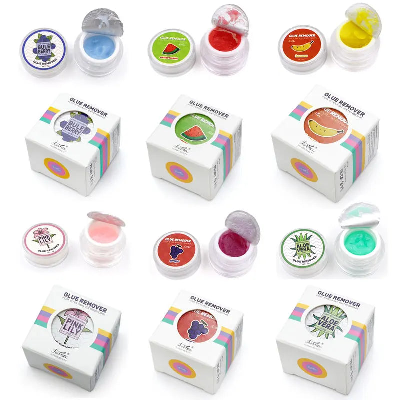 5g Fruit Flavour Eyelash Glue Remover Zero Stimulation Quick Removing Fragrancy Smell Cream Eyelash Extensions Makeup Tools