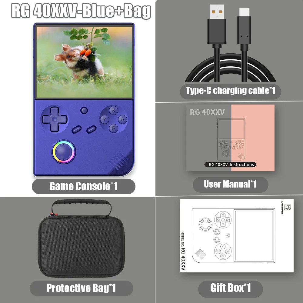 ANBERNIC RG 40XX V Retro Handheld Game Console 4.0-inch IPS Screen Linux 5G WIFI RG40XXV Video Player 256G 300+ PSP Games Gift